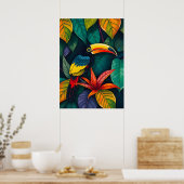 Farbenfrohe Bergwelt Sass Café - Wine Bar Poster (Küche)