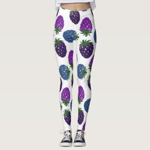 Farbenfrohe Berries: mehrfarbiges, nahtloses Muste Leggings