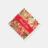 Farbenfrohe Berries Obst Personalisiertes Party Serviette (Ecke)