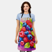 Farbenfrohe Berry Fest Schürze (Getragen)
