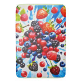 Farbenfrohe Berry Fiesta Design Badematte (Vorderseite Vertikal)