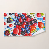 Farbenfrohe Berry Fiesta Design Badhandtuch Set (Handtuch)