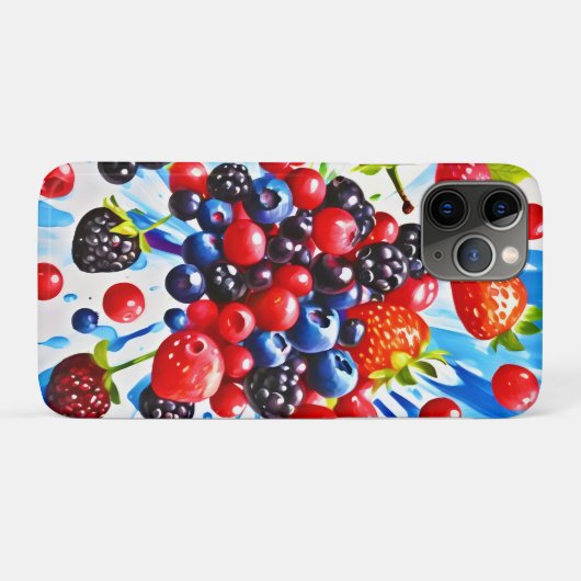 Farbenfrohe Berry Fiesta Design Case-Mate iPhone Hülle (Rückseite (Horizontal))