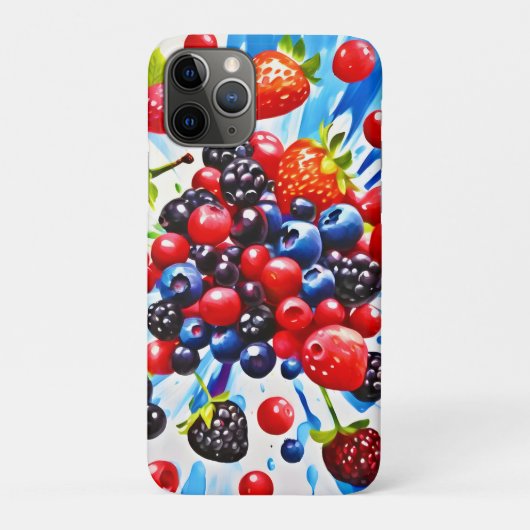 Farbenfrohe Berry Fiesta Design Case-Mate iPhone Hülle (Rückseite)