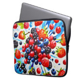 Farbenfrohe Berry Fiesta Design Laptopschutzhülle (Vorderseite Links)