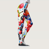 Farbenfrohe Berry Fiesta Design Leggings (Rechts)