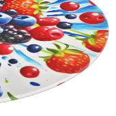 Farbenfrohe Berry Fiesta Design Schneidebrett (Ecke)
