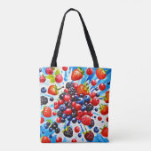 Farbenfrohe Berry Fiesta Design Tasche (Rückseite)