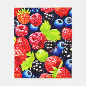 Farbenfrohe Berry Medley Design Fleecedecke (Vorderseite)