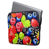 Farbenfrohe Berry Medley Design Laptopschutzhülle (Vorderseite Links)