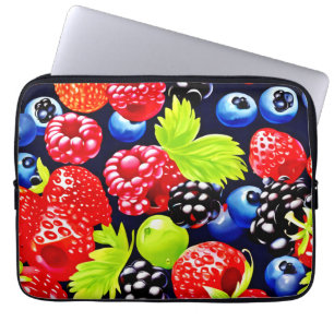 Farbenfrohe Berry Medley Design Laptopschutzhülle