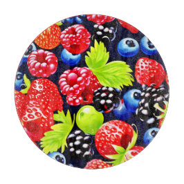 Farbenfrohe Berry Medley Design Schneidebrett