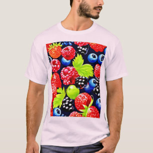 Farbenfrohe Berry Medley Design T-Shirt