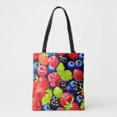 Farbenfrohe Berry Medley Design Tasche (Vorderseite)