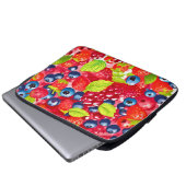 Farbenfrohe Berry Pattern Laptopschutzhülle (Vorne Knopf)