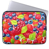 Farbenfrohe Berry Pattern Laptopschutzhülle (Vorderseite)