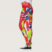 Farbenfrohe Berry Pattern Leggings (Links)