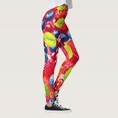 Farbenfrohe Berry Pattern Leggings (Rechts)