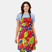 Farbenfrohe Berry Pattern Schürze (Getragen)