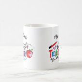 Farbenfrohe beste Lehrerin je Typografie Kaffeetasse (Mittel)