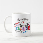 Farbenfrohe beste Lehrerin je Typografie Kaffeetasse (Links)