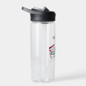 Farbenfrohe beste Lehrerin je Typografie Trinkflasche (Rechts)