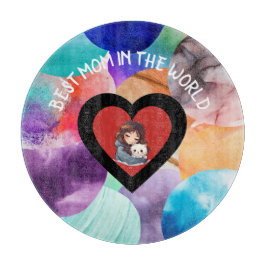 Farbenfrohe beste Mama für die Mama Oma Schneidebrett