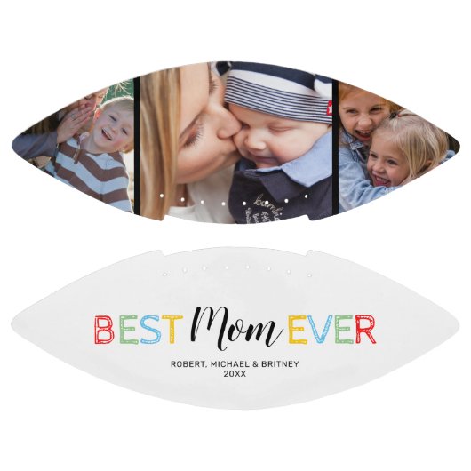 Farbenfrohe beste Mama je Foto Collage Football (Paneele)