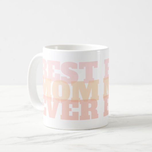 Farbenfrohe beste Mama je Kaffeetasse (Vorderseite Links)