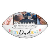 Farbenfrohe Beste Vater je FotoCollage Football (Vorderseite)