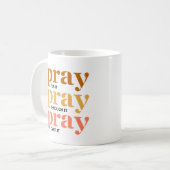 Farbenfrohe Beten, ermutigend, inspirierend Kaffeetasse (Vorderseite Links)