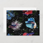 Farbenfrohe Betta Fish Postkarte (Vorne/Hinten)
