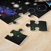 Farbenfrohe Betta Fish Puzzle (Seite)
