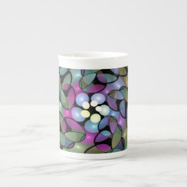 Farbenfrohe Bewegungen Abstrakt auffällig Fraktal  Porzellantasse