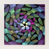 Farbenfrohe Bewegungen Abstrakt auffällig Fraktal Puzzle (Horizontal)