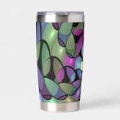 Farbenfrohe Bewegungen Abstrakt auffällig Fraktal  Thermobecher (Vorderseite)