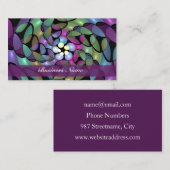 Farbenfrohe Bewegungen Abstrakt auffällig Fraktal  Visitenkarte (Vorne/Hinten)