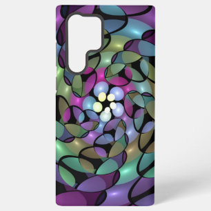 Farbenfrohe Bewegungen Abstrakte Trippy-Fraktalkun Samsung Galaxy Hülle