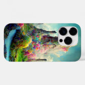 Farbenfrohe bezaubernde Alien Landschaft Case-Mate iPhone Hülle (Rückseite (Horizontal))