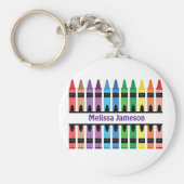 Farbenfrohe Bezeichnung Monogram Pencion Watercolo Schlüsselanhänger (Vorne)