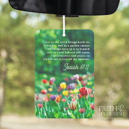 Farbenfrohe Bibelschrift Tulip Garden Autolufterfrischer