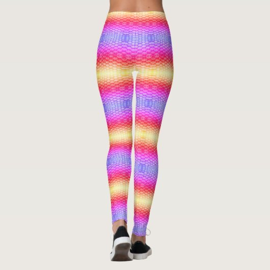 Farbenfrohe Biene Leggings (Rückseite)