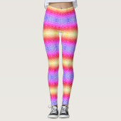 Farbenfrohe Biene Leggings (Vorderseite)