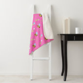 Farbenfrohe Bienen und Blume Sherpadecke (Beispiel)