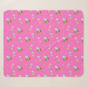 Farbenfrohe Bienen und Blume Sherpadecke (Vorderseite (Horizontal))