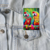 Farbenfrohe Biervögel auf dem Zweig-67859 Button (Insitu)