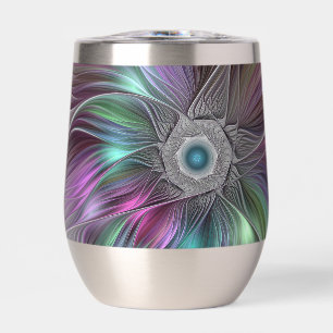 Farbenfrohe Big Blume Abstrakte Trippy Fraktal Art