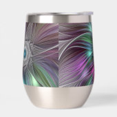 Farbenfrohe Big Blume Abstrakte Trippy Fraktal Art (Links)