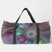 Farbenfrohe Big Blume Abstrakte Trippy Fraktal Art Duffle Bag (Vorderseite)