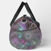Farbenfrohe Big Blume Abstrakte Trippy Fraktal Art Duffle Bag (Rechts)